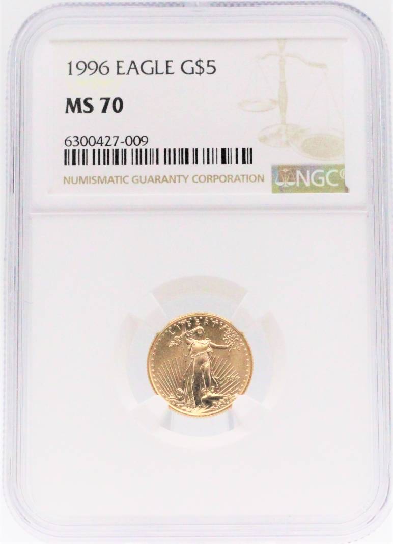 1996 NGC MS70 $5 Gold American Eagle